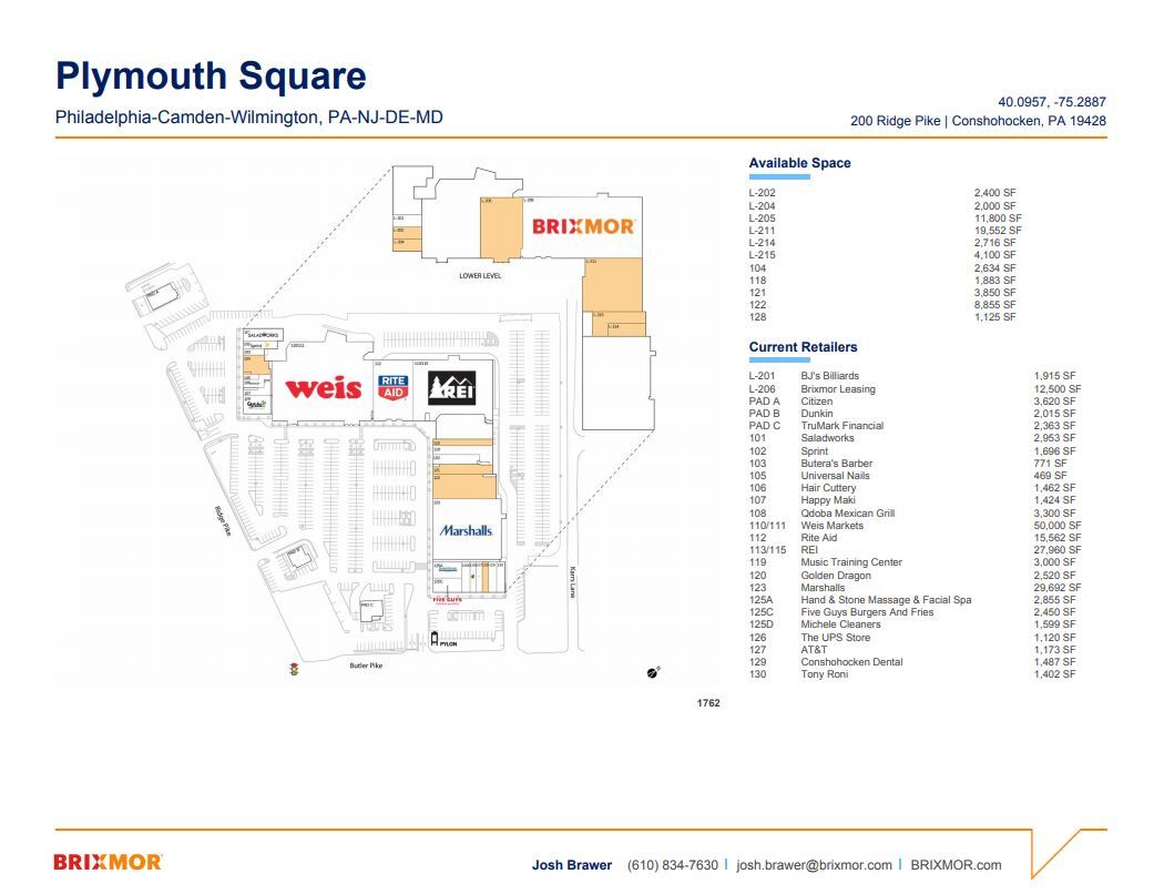 200 W Ridge Pike, Conshohocken, PA 19428 Plymouth Square